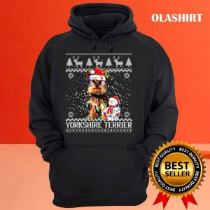 New Ugly Sweater Christmas Yorkshire Dog Head Xmas Yorkshire Dog T shirt 3