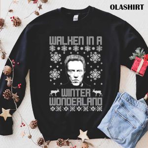 New Walken In A Winter Wonderland Ugly Christmas Sweater T shirt 1