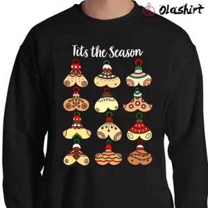 New tit’s the seasom Boobs Ugly Christmas Shirt, White Elephant Gift Funny