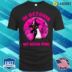 October Pink Cat Breast Cancer Awareness Shirt