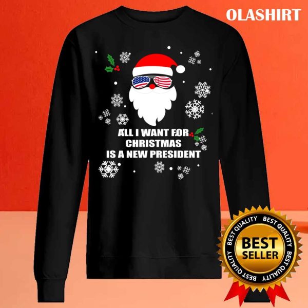 Official All I Want For Christmas Is A New President Christmas Pajama T-shirt