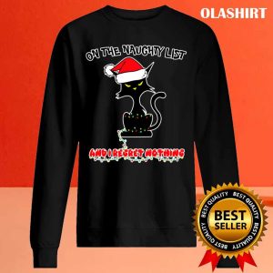 Official Black Cats On The Naughty List T shirt Trending Shirt 2