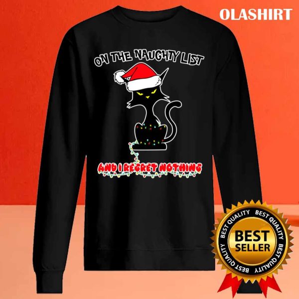 Official Black Cats On The Naughty List T-shirt , Trending Shirt