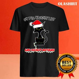 Official Black Cats On The Naughty List T shirt Trending Shirt 4