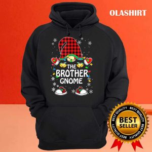 Official Brother Gnome Buffalo Plaid Matching Family Christmas Pajama T shirt 3