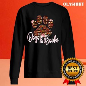 Official Dogs And Books – Dogs And Books Book Rack Paw T-shirt