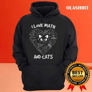 Official I Love Math And Cats Cute Kitty Cat Feline Lover T shirt 3