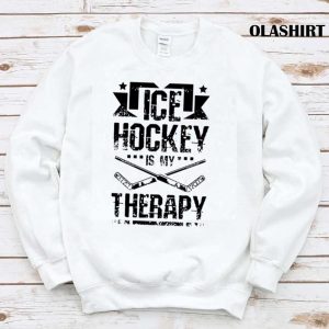 Official Ice Hockey Is My Therapy Shirt , Trending Shirt