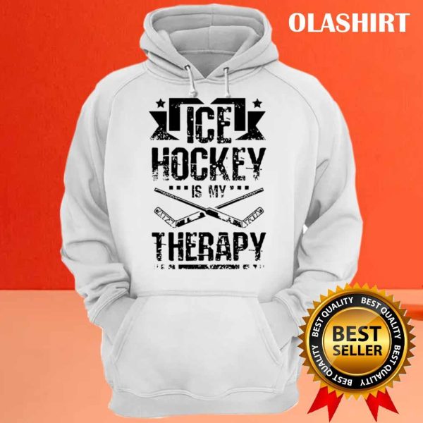 Official Ice Hockey Is My Therapy Shirt , Trending Shirt