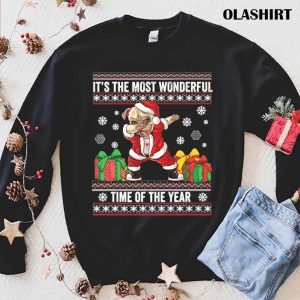 Official Its The Most Wonderful Time Of The Year Dabbing Pug Dog Xmas T shirt 1