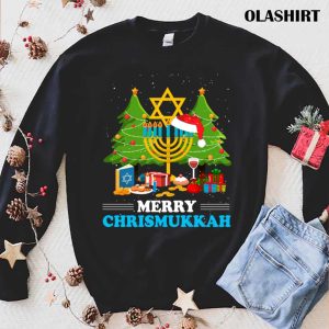 Official Merry Chrismukkah Hanukkah Jewish Chanukah Christmas T shirt 1