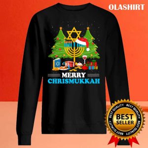 Official Merry Chrismukkah Hanukkah Jewish Chanukah Christmas T shirt 2