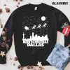 Official Merry Christmas Dallas Skyline Santa Claus Sleigh Reindeer T-shirt