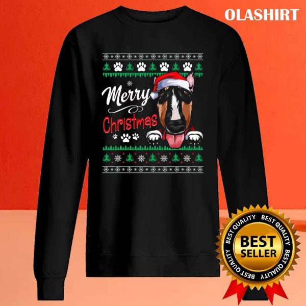 Official Merry Christmas Dog Lover – Funny Bull Terrier Dog T-shirt