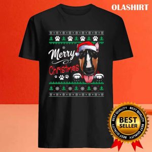 Official Merry Christmas Dog Lover Funny Bull Terrier Dog T shirt 4