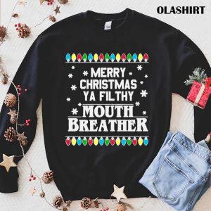 Official Motivated Culture Merry Christmas Ya Filthy Mouth Breather T shirt 1