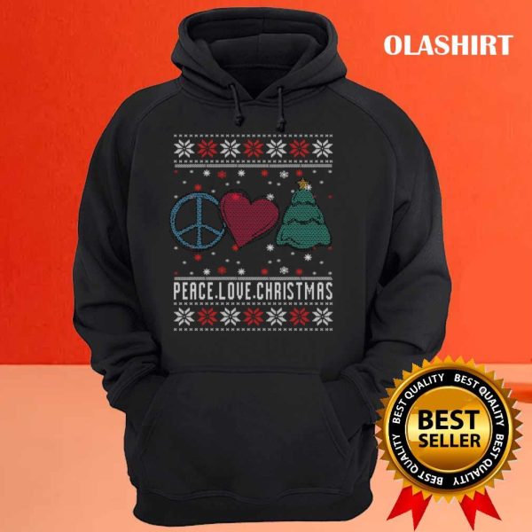 Official Peace Love Christmas T-shirt , Trending Shirt