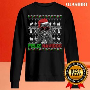 Official Portuguese Water Dog Feliz Navidog Funny Christmas T shirt 2