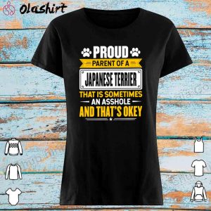 Official Proud Parent of a Japanese Terrier Dog Owner Mom & Dad Shirt