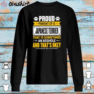 Official Proud Parent of a Japanese Terrier Dog Owner Mom Dad Shirt 4