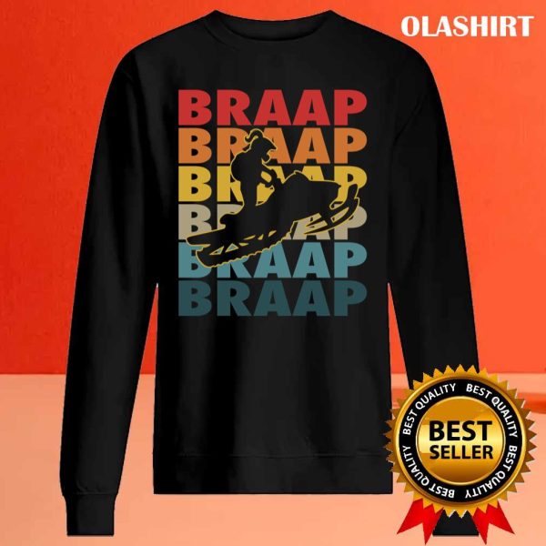 Official Retro Braap Snowmobile Girl Snow Sled Snowmobiling Girls T-shirt