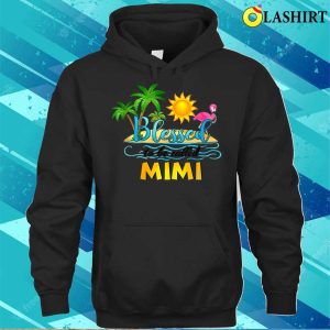 Official Sea Art Flamingo Funny Blessed To Be Called Mimi Outfit Mom T-shirt