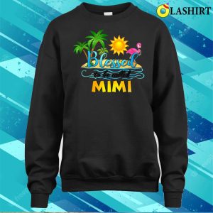 Official Sea Art Flamingo Funny Blessed To Be Called Mimi Outfit Mom T shirt 4