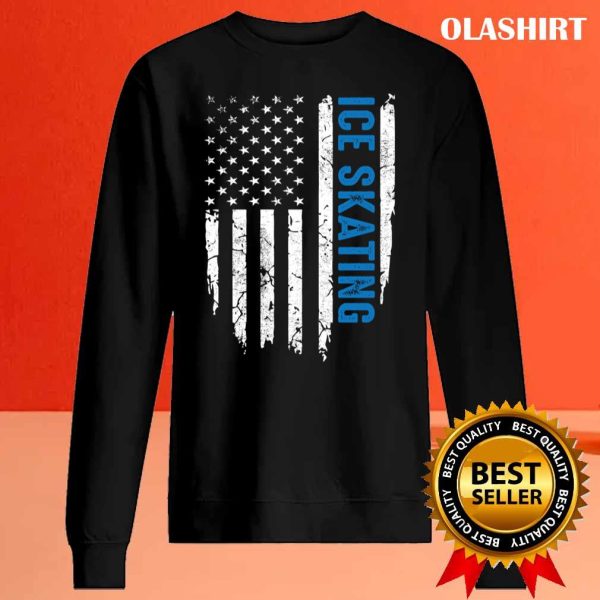 Official Usa American Flag Ice Skating Skater T-shirt , Trending Shirt