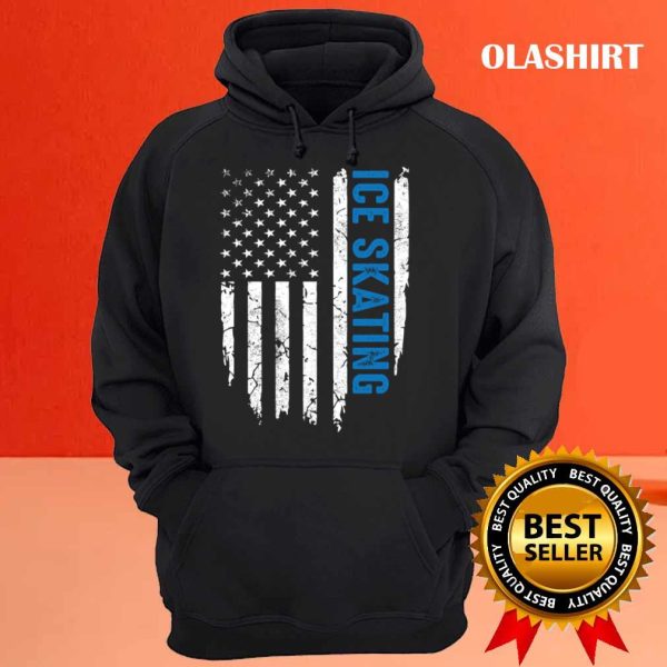 Official Usa American Flag Ice Skating Skater T-shirt , Trending Shirt