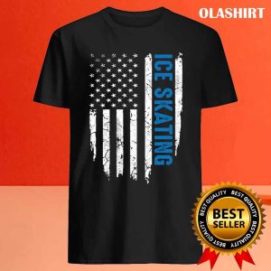 Official Usa American Flag Ice Skating Skater T shirt Trending Shirt 4