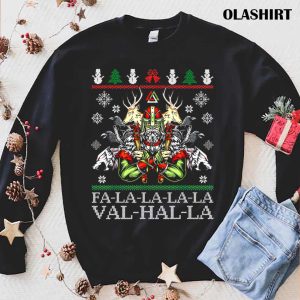 Official Viking Christmas Sweater A Valhalla Christmas Sweater T-shirt