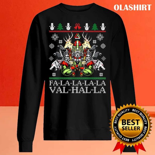 Official Viking Christmas Sweater A Valhalla Christmas Sweater T-shirt