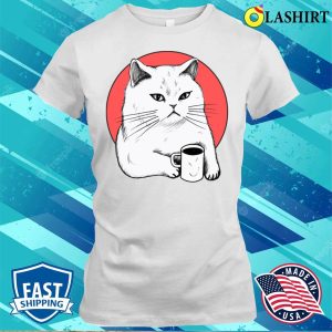 Original Aesthetic Tribute T-shirt, Cats Print On White Background