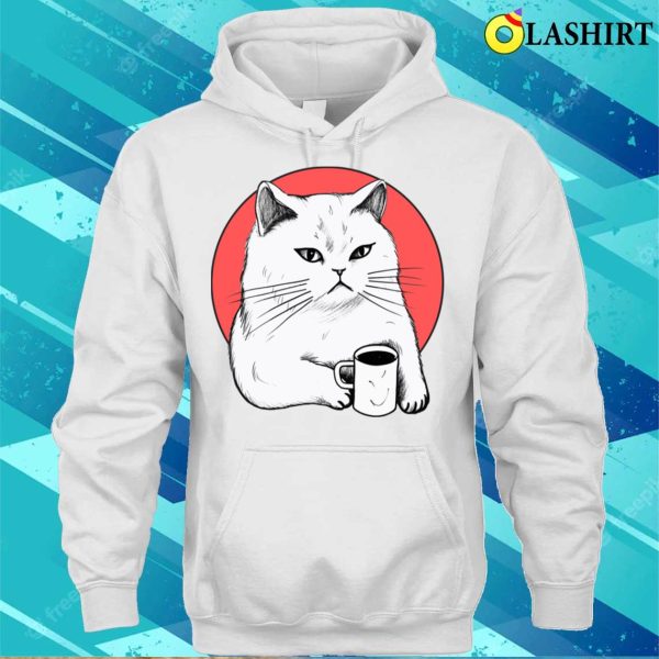 Original Aesthetic Tribute T-shirt, Cats Print On White Background