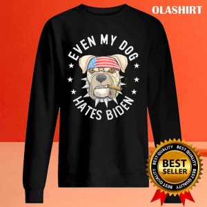 Pit Bull Dog Even My Dog Hates Biden Vintage T shirt 2