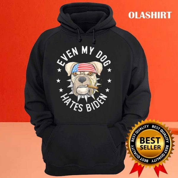 Pit Bull Dog Even My Dog Hates Biden Vintage T-shirt