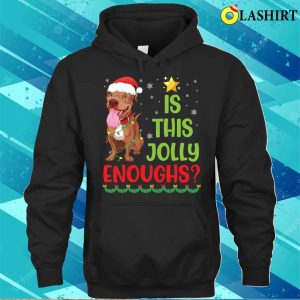 Pitbull Dog Light Merry Chritsmas Day Is This Jolly Enough Shirt 3