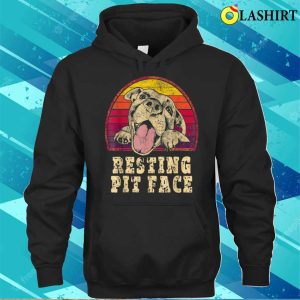 Pitbull Dog Resting Pit Face Cute Vintage Pitbull Lovers T shirt 3