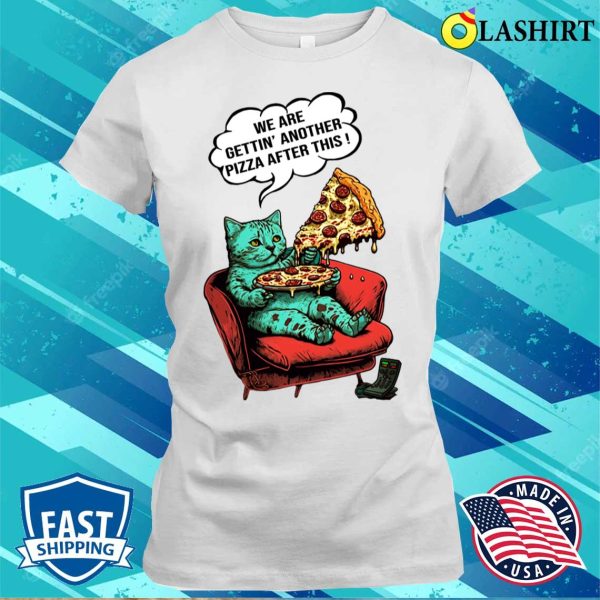 Pizzatime T-shirt, Pizzatime Funny Cat T-shirt