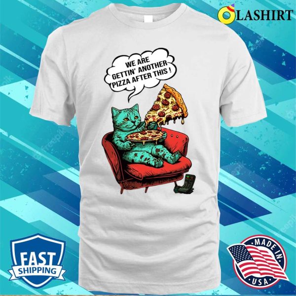 Pizzatime T-shirt, Pizzatime Funny Cat T-shirt