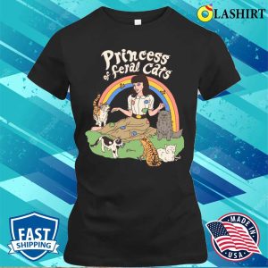 Princess Of Feral Cats Tee A Regal Design For Cat Lovers 2