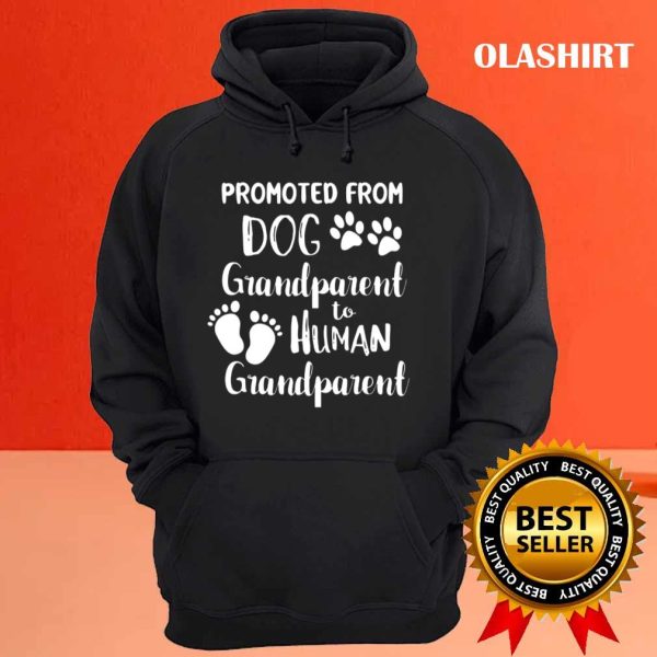 Promoted From Dog Grandparent To Human Grandparent T-shirt