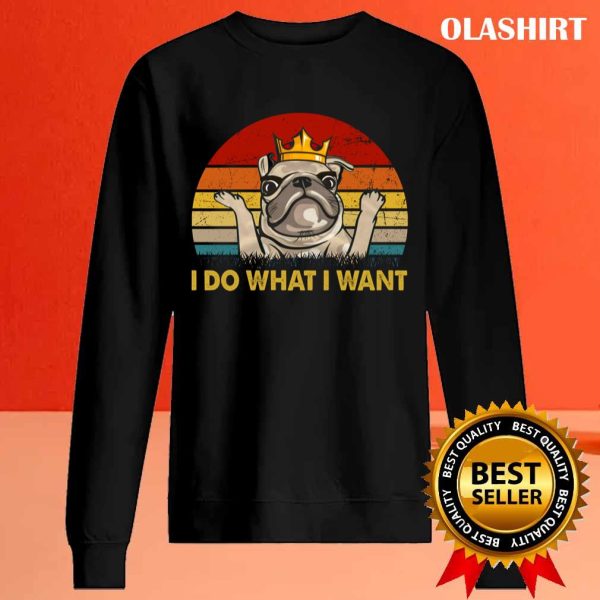 Pug Dog I Do What I Want Vintage T-shirt, Trending Shirt