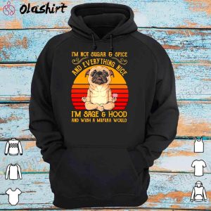 Pug Dog Yoga I'm Not Sugar And Spice And Everything Nice Shirt 4