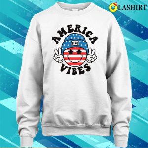 Retro Comfort America Vibes Shirt America Emoji Shirt Happy 4th Of July Shirt 4