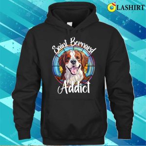 Saint Bernard Addict Dog Mom Puppy Colorful Pet Fur Baby T shirt 3