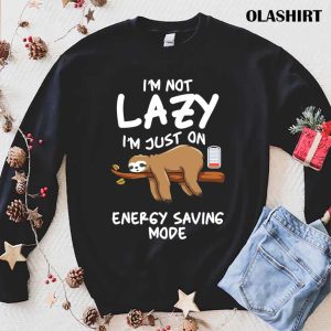 Saving Energy Nope Lazy Animal Relaxing Sloth T shirt 1