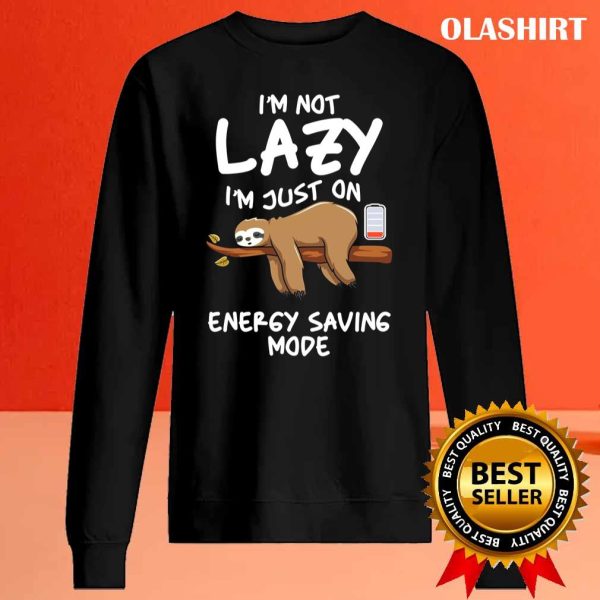 Saving Energy Nope Lazy Animal Relaxing Sloth T-shirt