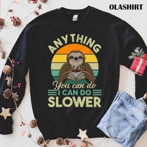 Sloth Coffee Lazy Slow Not Fast Love Relaxing Hanging Vintage Shirt 1