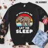 Sloth Love Let Me Sleep Retro Vintage T-shirt
